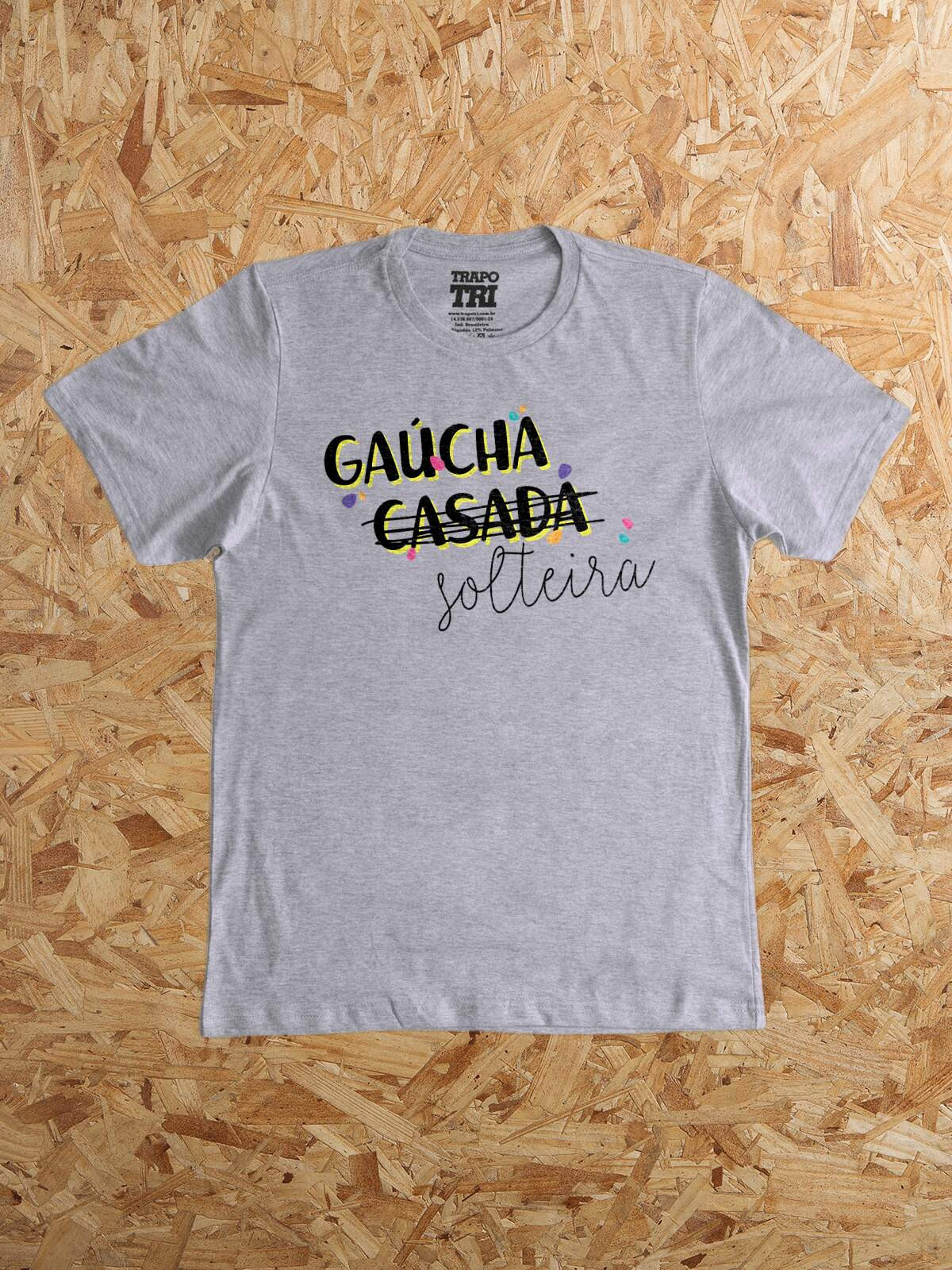 Camiseta Gaúcha Ex Casada - Mescla Cinza
