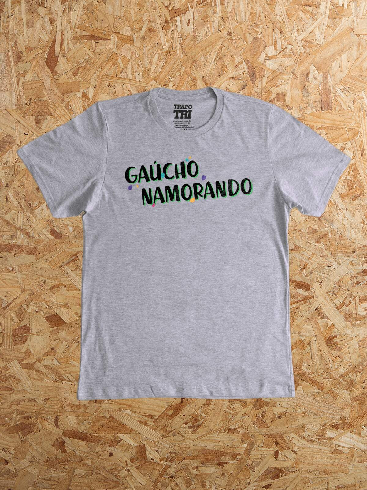 Camiseta Gaúcho Namorando - Mescla Cinza