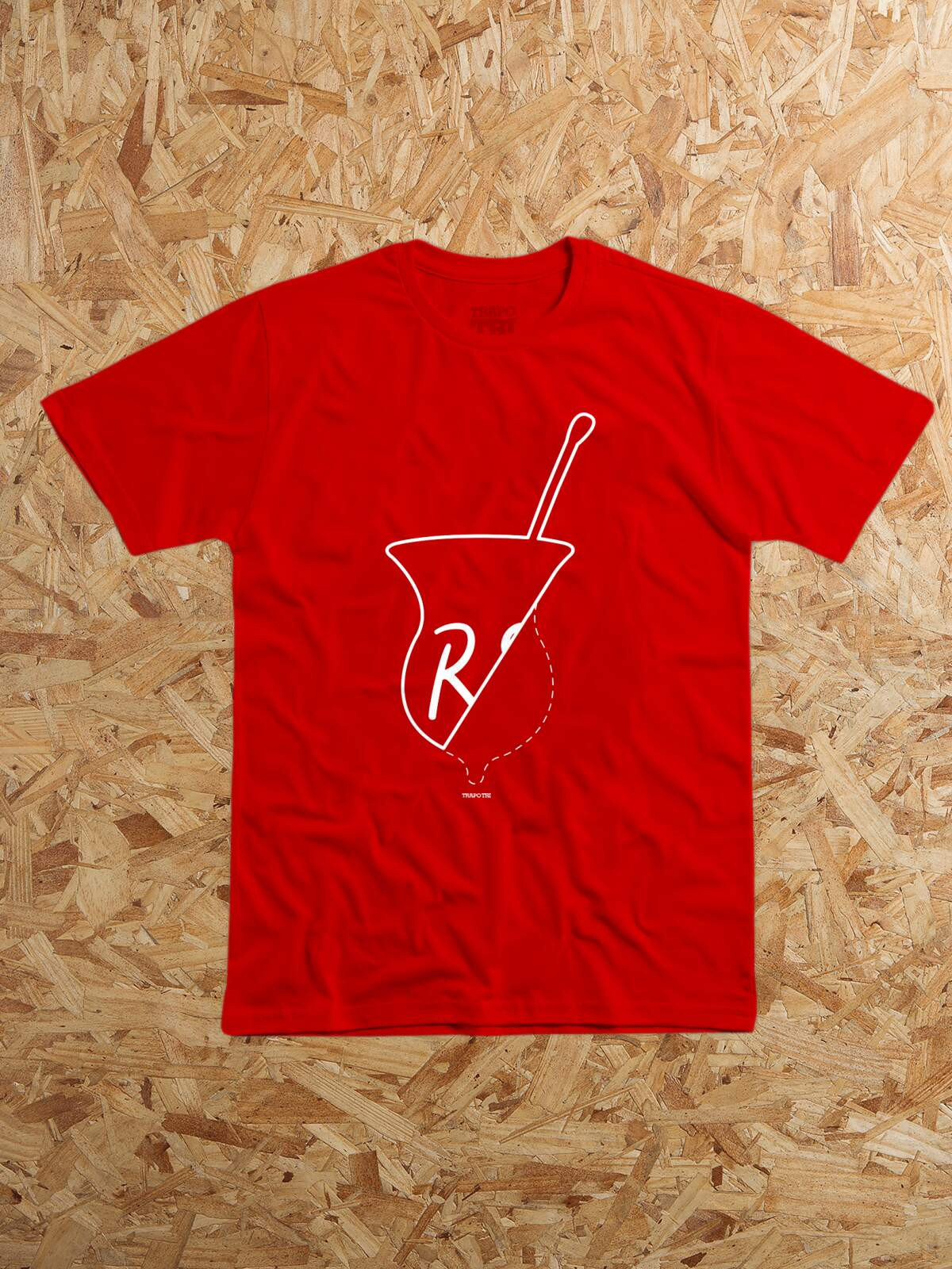 Camiseta Cuia Metade - Esquerda - Vermelho