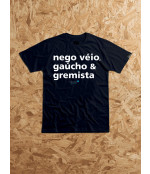 Camiseta Nego Véio, Gaúcho e Gremista - Preto