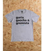 Camiseta Guria, Gaúcha e Gremista - Mescla Cinza