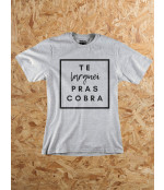 Camiseta Te Larguei pras Cobra - Mescla Cinza