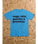 Camiseta Nego Véio, Gaúcho e Gremista - Azul