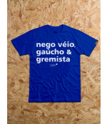 Camiseta Nego Véio, Gaúcho e Gremista - Azul Royal
